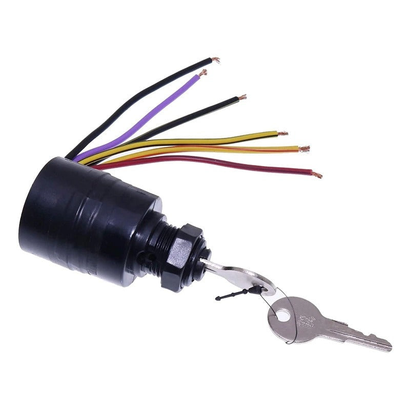 Boat Engine Ignition Switch 87-17009A2 compatible with Mercury Outboard Motor Control Box 3 Position 6 Wire Sierra