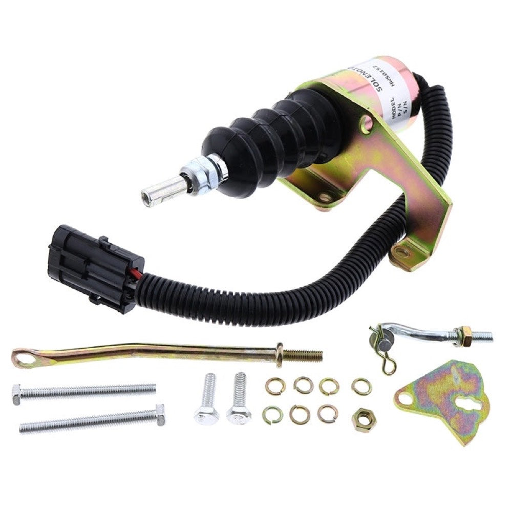 12V Fuel Shutoff Solenoid Valve 3932017 fits Deutz Bosch RSV Cummins 6B5.9 Engine