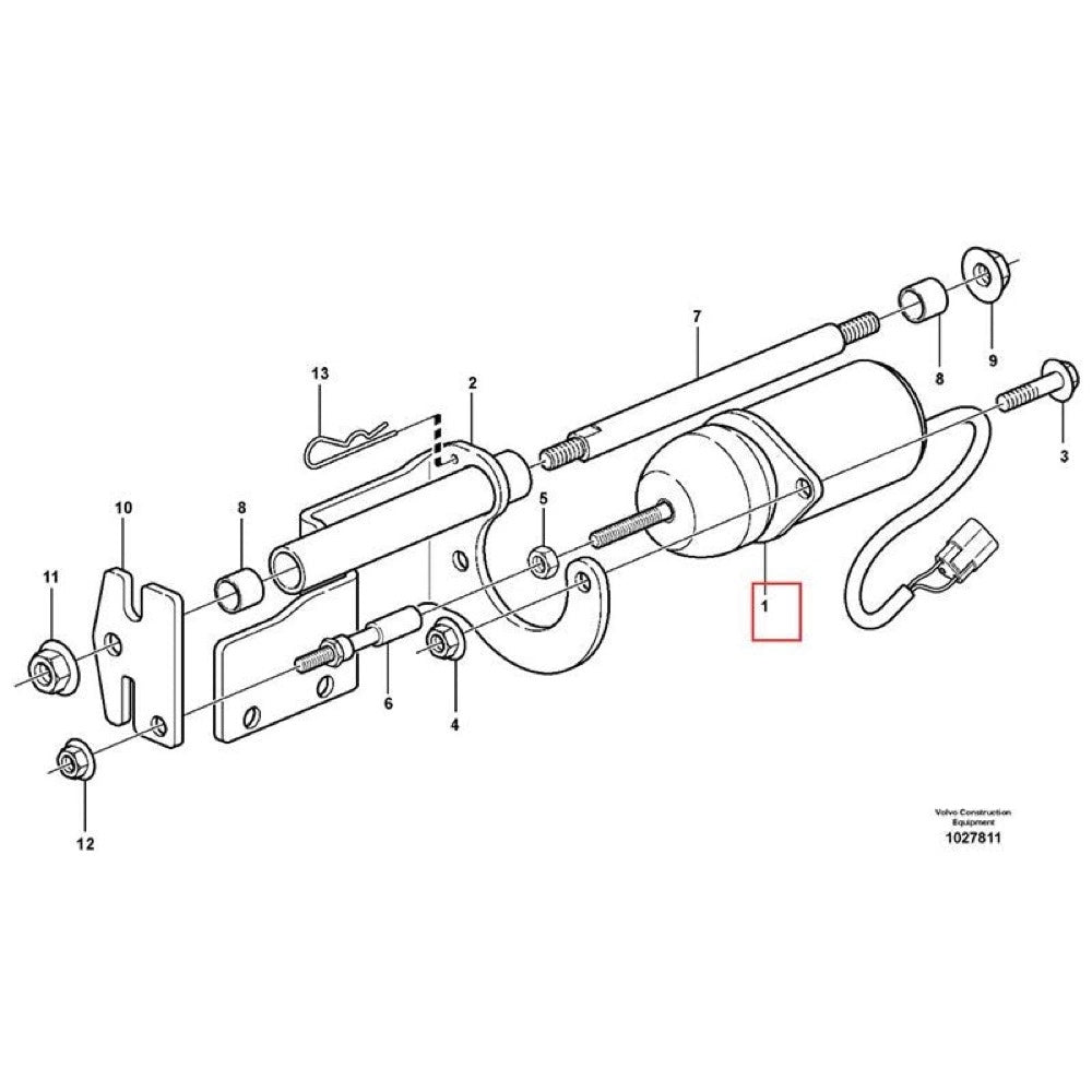 12V Solenoid Valve VOE11802561 VOE11801791 for use with Volvo Excavator EC55C EC60C ECR48C ECR58 ECR88 ECR28 ECR38 ECR4