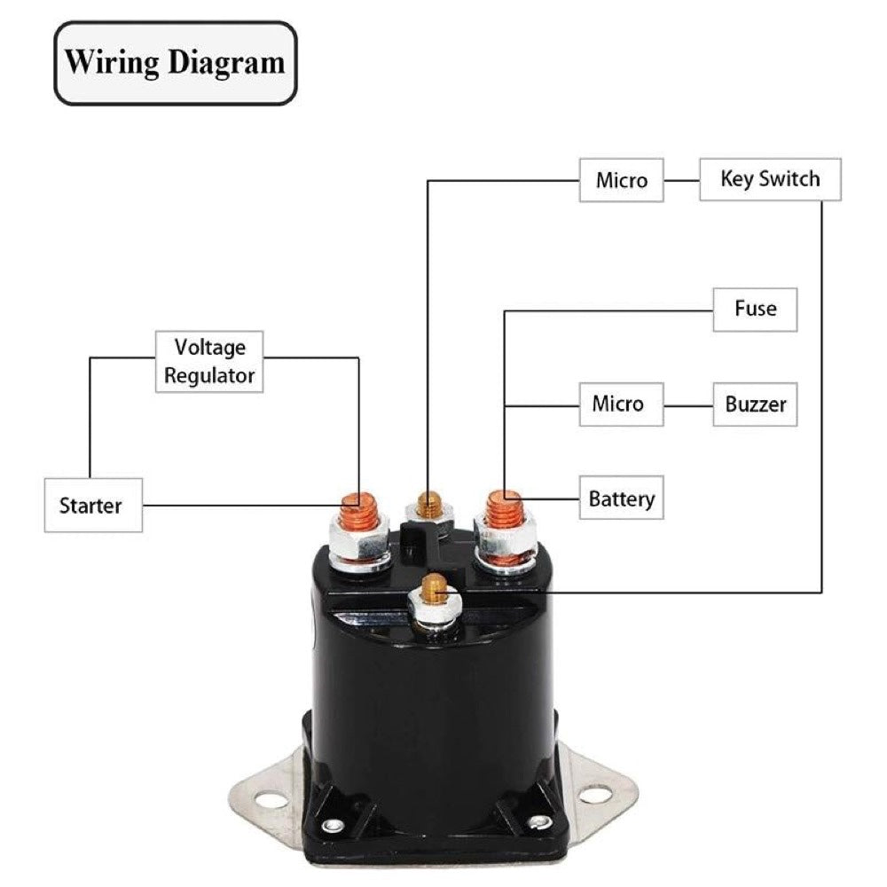 36 Volt Golf Cart Solenoid Relay 1976-1998 suitable for Mercury Mariner 6-200HP Outboard Motor