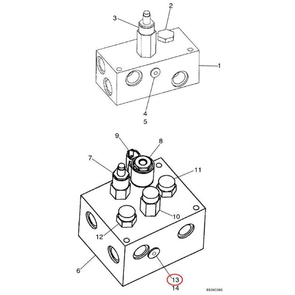 Solenoid Valve 8605066 compatible with New Holland LW110.B LW130.B W170C W190C W230C W270C W300C F140 F170 F200 G140 G170