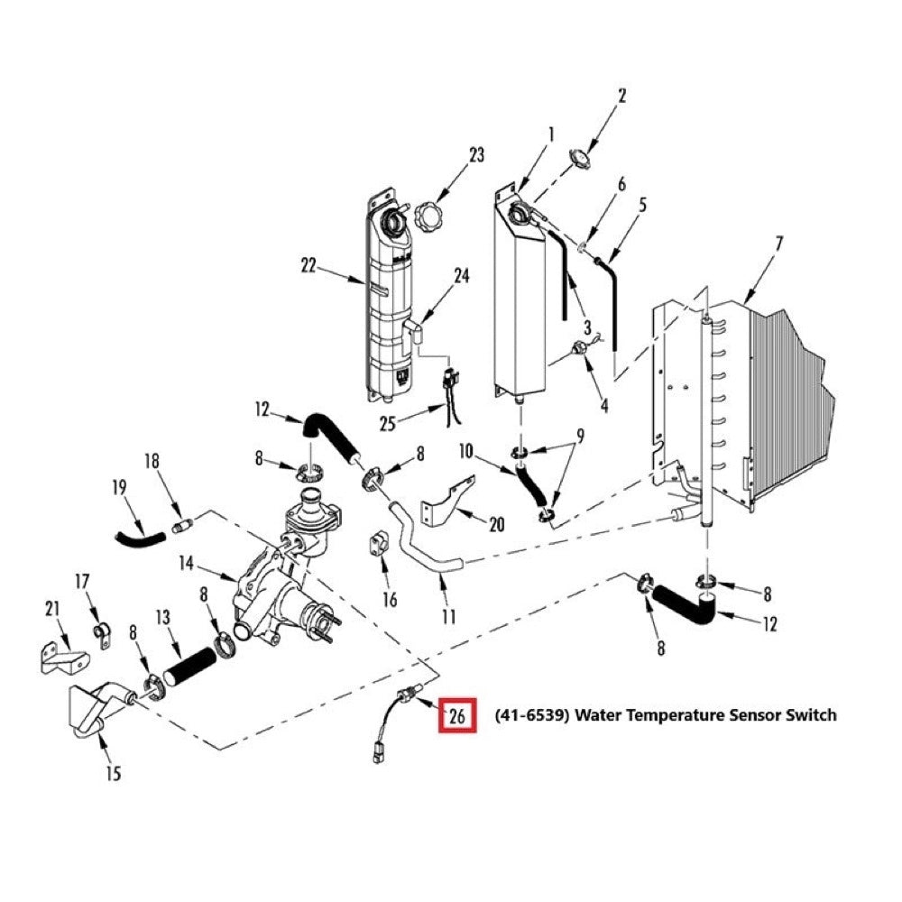 Water Temperature Sensor 41-6539 fits Thermo King Engine 374 395 482 486 Transport Refrigeration SB TS KD MD RD SL Series