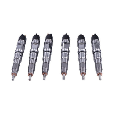 6 Pieces Fuel Injector 0445124013 0445124012 compatible with International Engine MaxxForce 11 13 Truck 7600 8600 LoneStar