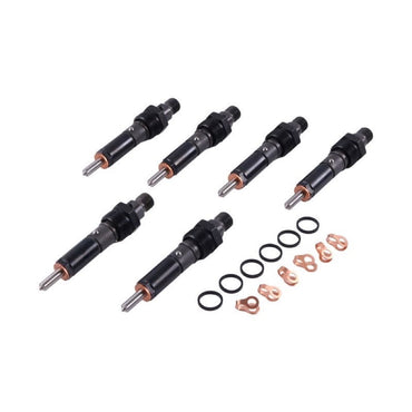 6 Pieces Fuel Injector 4025334 suitable for Cummins Engine 4B3.9 6B5.9 Hyundai Excavator R140LC-7 R210NLC-7 R250LC-7 R210LC-7 R220LC-7 R140W-7 R200W-7