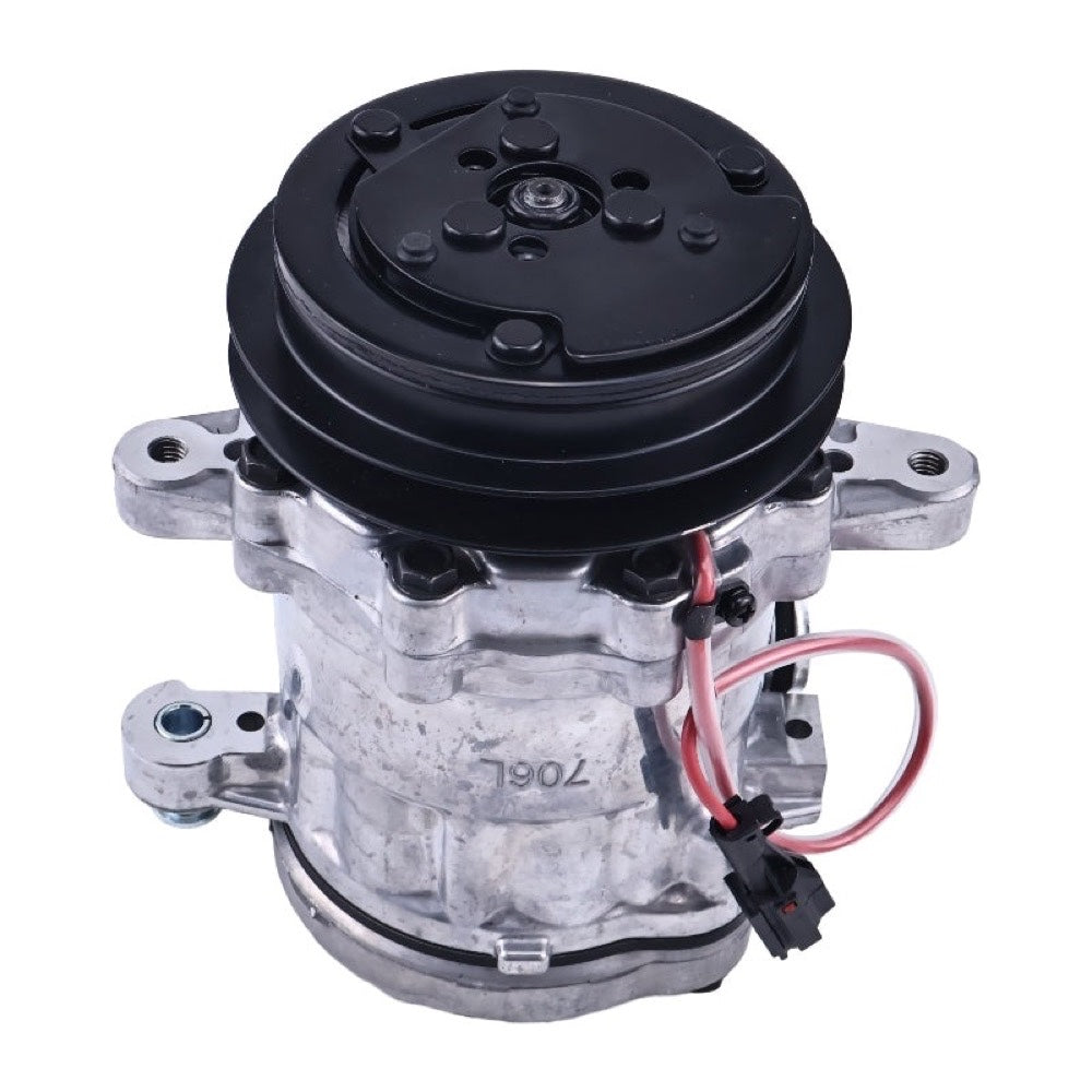 SD7B10 12V A/C Compressor 172B11-18100 compatible with Yanmar Excavator VIO80 VIO82 VIO33 SV100-2B SV100-2A VIO80-1A