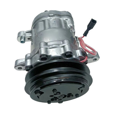 SD7B10 12V A/C Compressor FYD00007143 compatible with John Deere 30G 30P 35G 35P 50G 50P Hitachi ZAXIS30U-5N ZAXIS35U-5N ZAXIS50U-5N