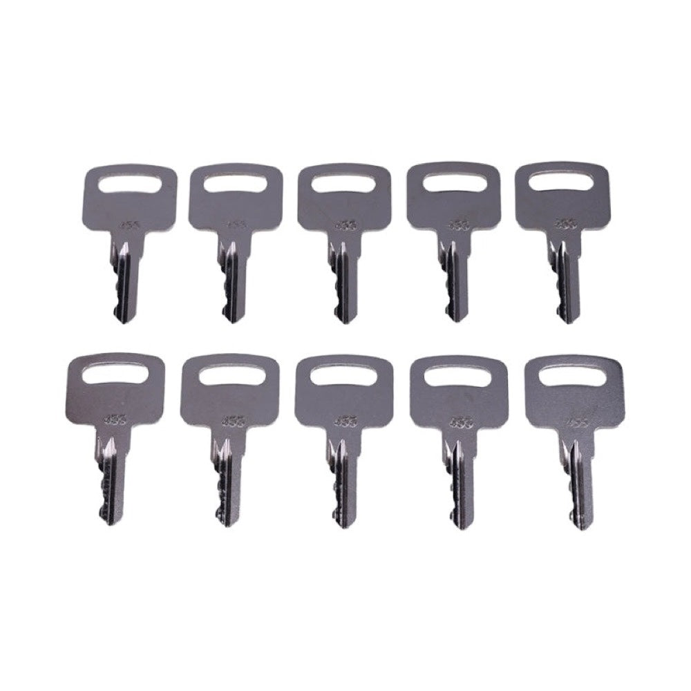 10 pcs Ignition Keys 455 fits Genie Skyjack Terex Snorkel Manlift Upright Scissor Lift Boom Lifts