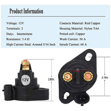12V Starter Solenoid Relay Switch 0445-058 0445-036 compatible with Arctic Cat 1000 400 450 500 550 650 700 ATV UTV Snowmobiles