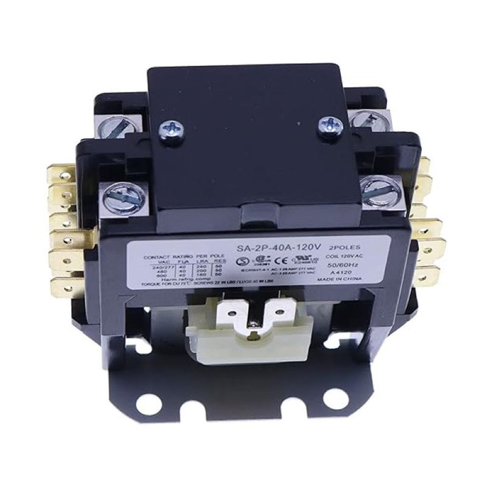 2Pole 40Amp 120V Coil SA-2P-40A-120V Definite Purpose Air Conditioner Contactor