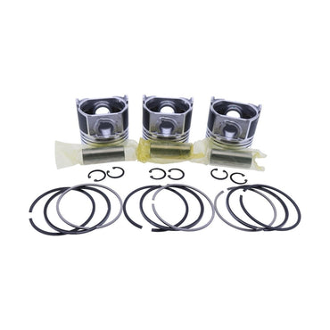 3 PCS Piston Set 16483-21112 fits Kubota Engine D1503