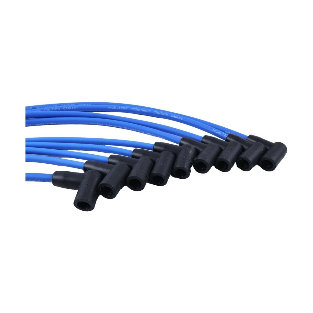 8mm Blue HEI 90 Degree High Energy Spark Plug Wires fits 1972-1988 Chevrolet SBC Engine V8 - Replaces Taylor 64602