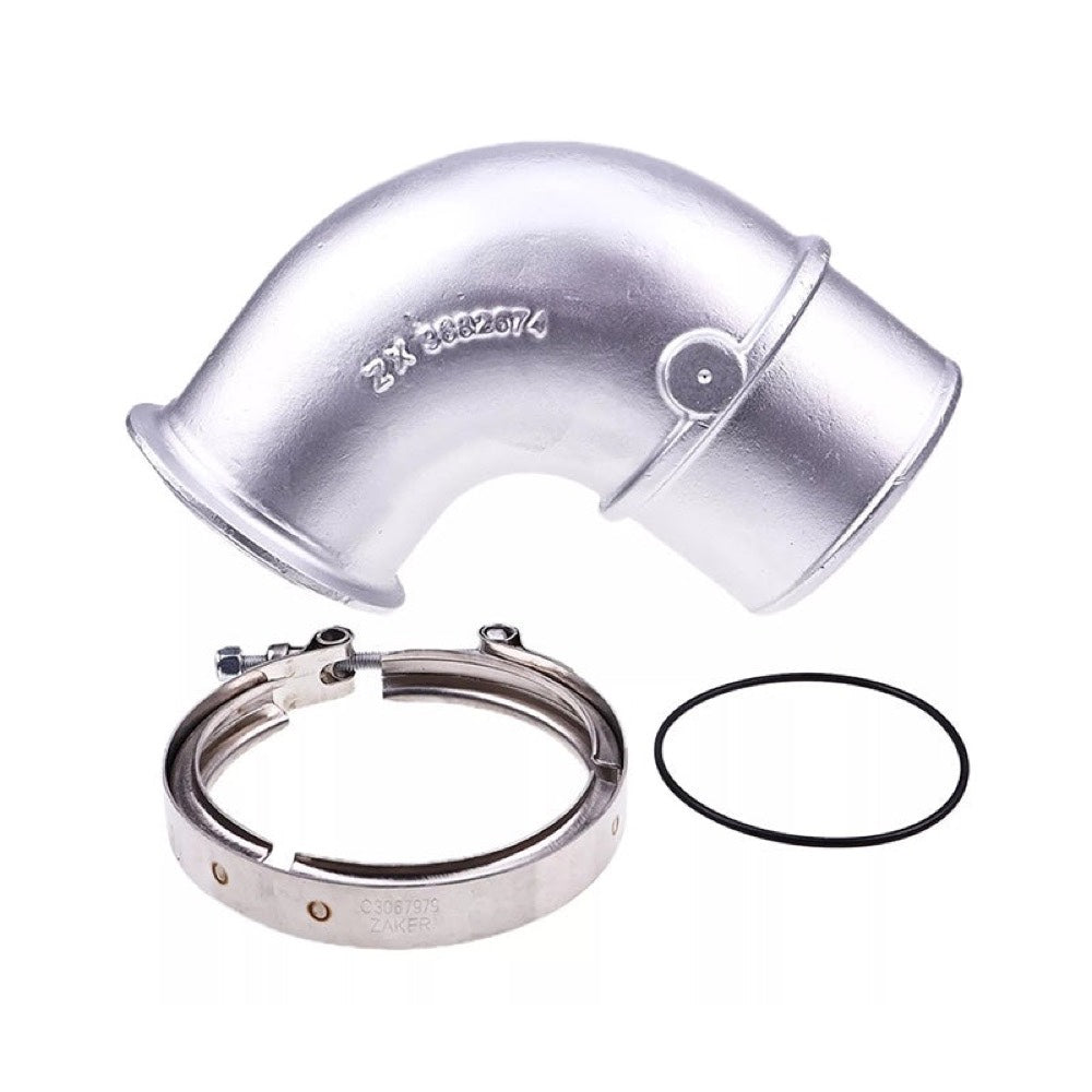 Elbow With Clamp And O-Ring 3682674 compatible with Cummins Engine ISX