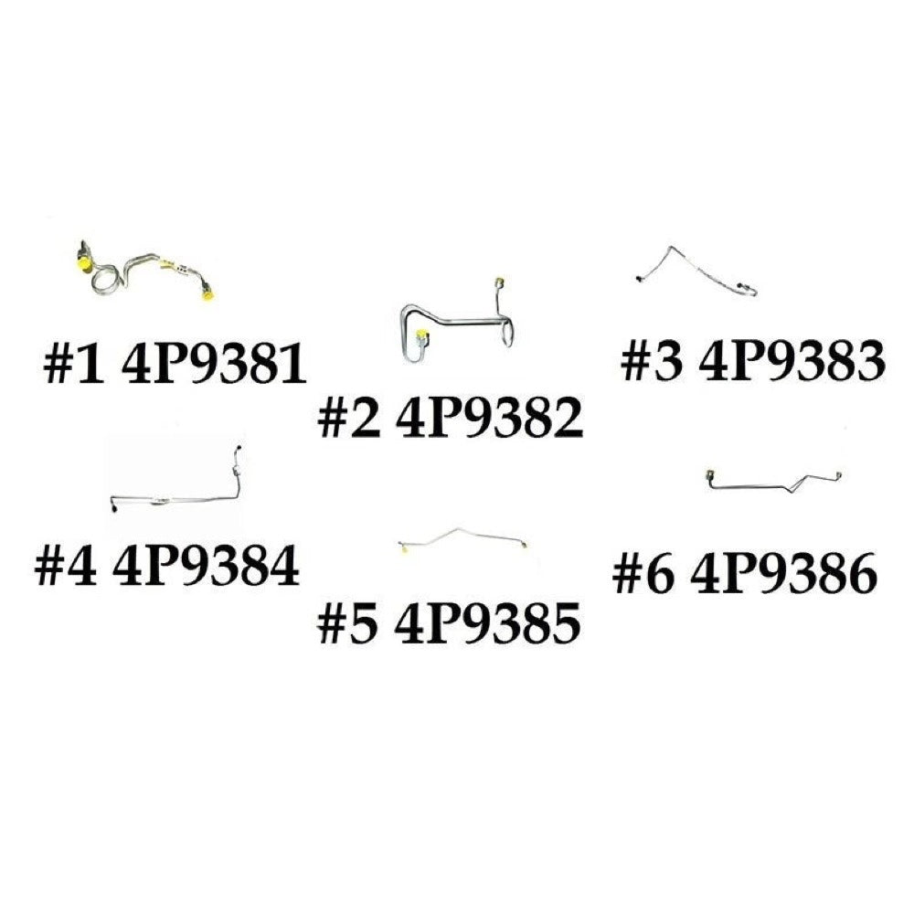 Fuel Line Kit 4P9381 4P9382 4P9383 4P9384 4P9385 4P9386 suitable for Caterpillar CAT Engine 3306 Excavator 235C 330L E300B