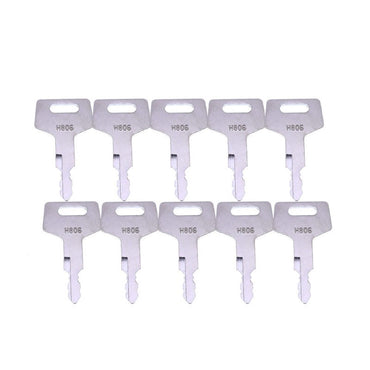 Ignition Key H806 180845 17001-00019 501866-001 for use with Hitachi Takeuchi CASE New Holland Gehl Excavator Track Loader