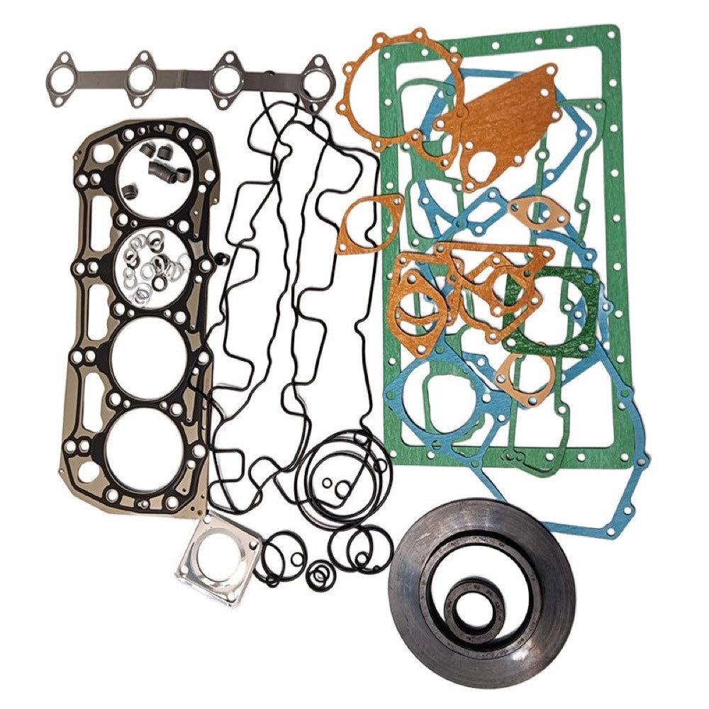 Overhaul Gasket Kit for use with Shibaura Engine N844 N844L N844T N844LT New Holland L170 LS170 L175 LS175 L215 L218 L220 LX665 CASE SR160 SR175 SV185 Loader