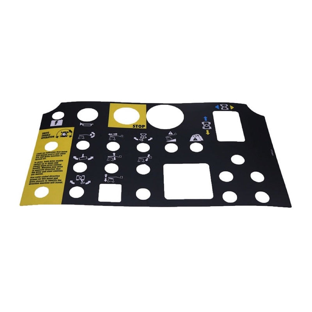 Platform Control Panel Decal 72081GT 72081 for use with Genie Boom Lift Z-34/22N Z-34/22 DC Z-34/22 Bi-Energy Z-30/20N