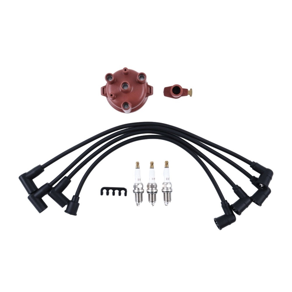 Rotor Distributor Cap Wires Kit 12581-68650 12691-67540 compatible with Kubota Engine WG750 WG600