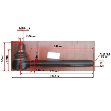 Tie Rod 401054A1 fits CASE Loader 570MXT 570NEP 570NXT 580M 580N 580N EP 580SM 580SM+ 580SN 590SM 590SM+ Forklift 585G 586G 586H 588G 588H