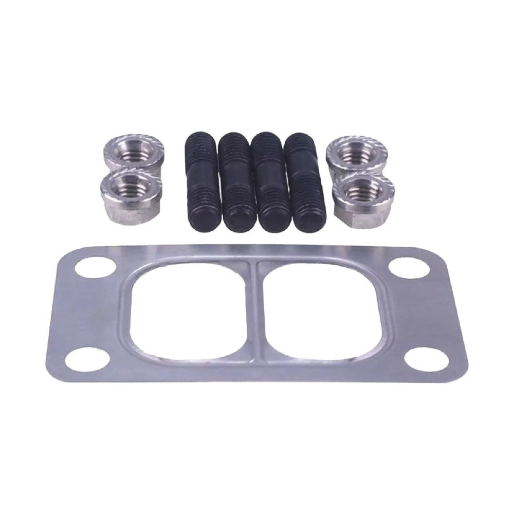 Turbo Mounting Studs Nuts With Gasket 3818823 3818824 3901356 for use with Cummins Engine 4B3.9 6B5.9 6C8.3 B3.3 B4.5 B5.9 B6.7 ISB5.9 ISC ISF2.8 ISL8.9 Dodge 89-07 5.9L