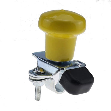 Yellow Steering Wheel Spinner Knob WSV123Y with Rubber Sleeve Universal Fitment fits John Deere Ford Case Tractors Woods Spinner and Many More (Adjustable Size)