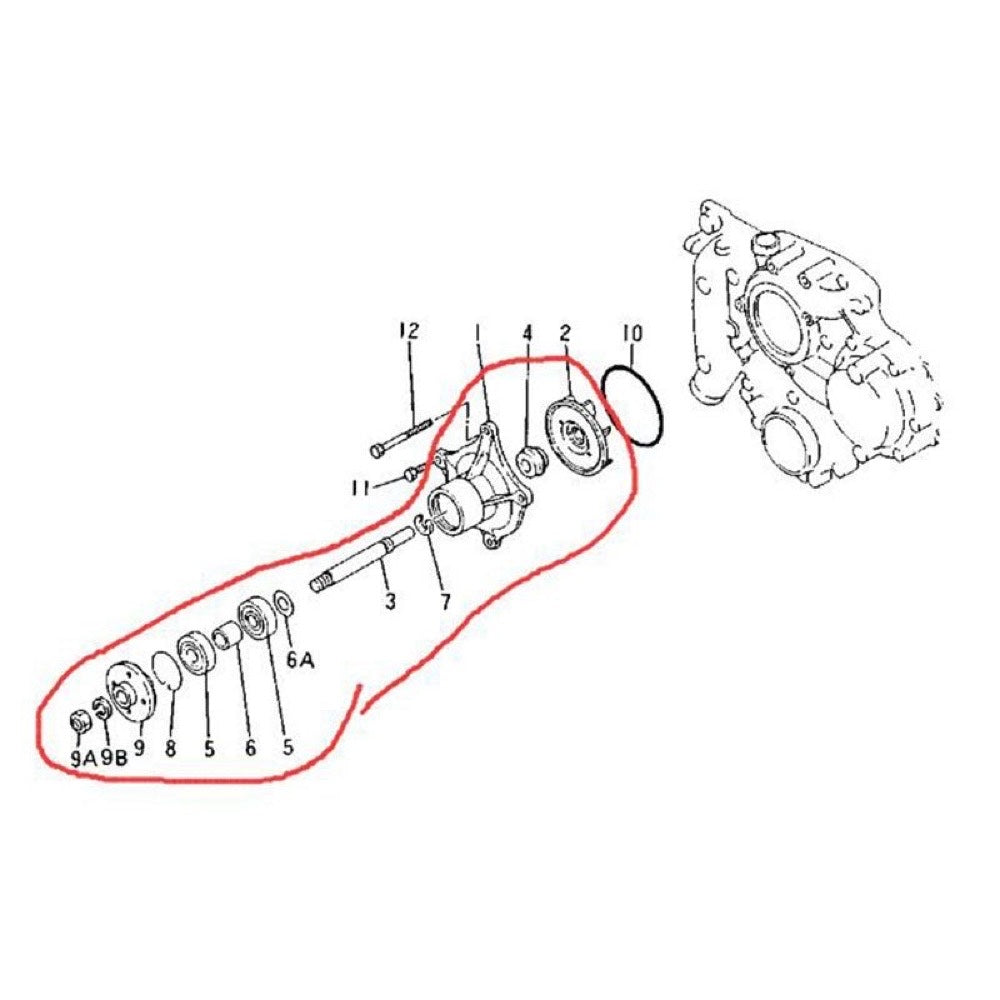Water Pump 094-7268 fits Mitsubishi Engine 4D31 4D32 Caterpillar CAT Excavator E70 E70B E110