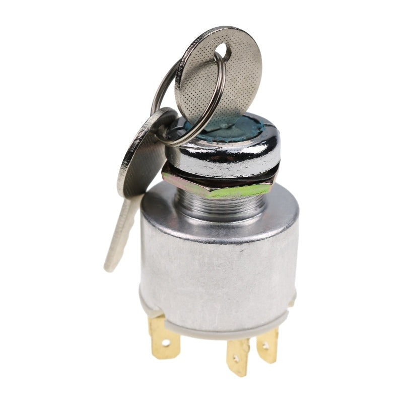 3 Position 5 Terminal Wire Ignition Starter Switch With 2 Keys 31973K4183 SPB501 551508G suitable for Car Motorcycle Boat Tractor Trailer Digger