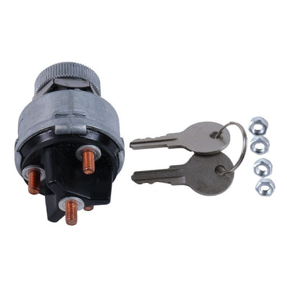 4 Terminals Ignition Switch With 2 Keys 1101202 P11092 compatible with JLG Lull Telehandler 1044C-54 644B 6K 844C 8K 1044C 10K 644E-42 944E-42 D-Series