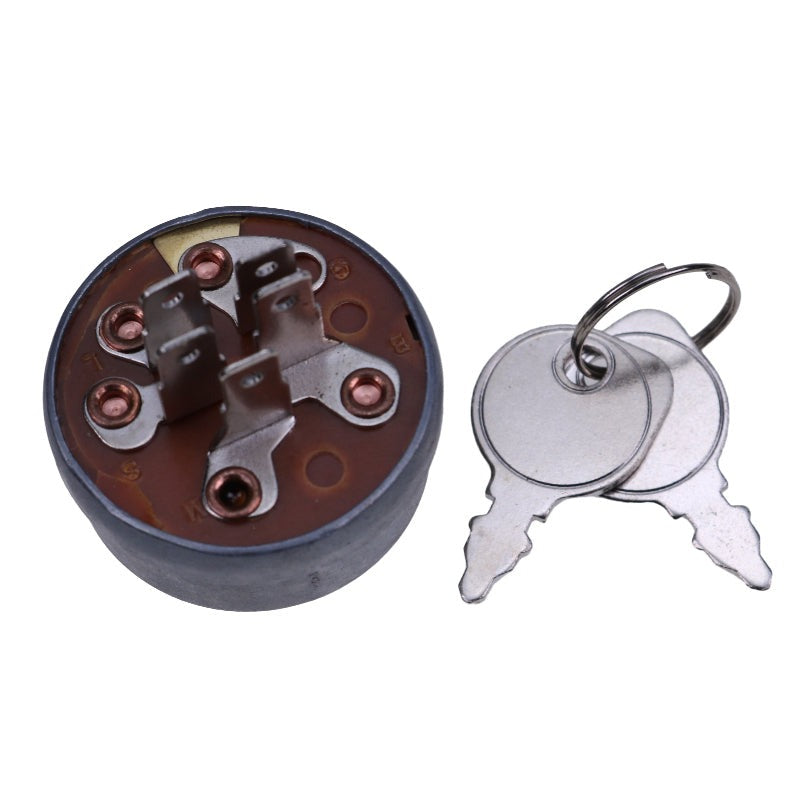 5 Terminal 3 Position Ignition Switch With 2 Keys 4406R 3510-772-003 23-0660 925-0267 compatible with Garden Tractor With Kohler K Engine