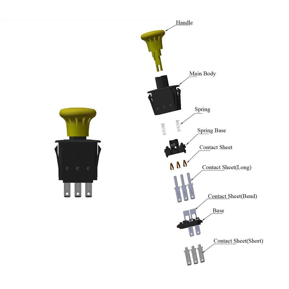 8 Terminals Blade Clutch PTO Switch suitable for Exmark Toro 116-0124 1160124