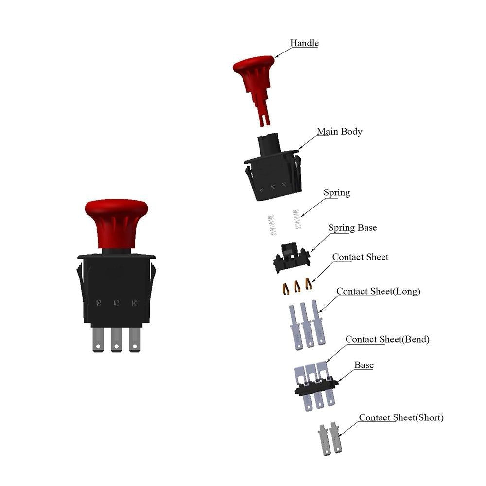 Blade Clutch PTO Switch 771476 776476 compatible with Hustler Super Z 52" 60" 72" 2002-2007 ZR7 Mini Z X One Z4 FasTrak Raptor Sport TrimStar Z Series