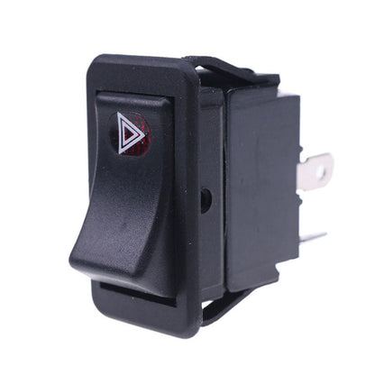 Flasher Lamps Hazard Rocker Switch 122736A1 fits CASE 445CT 450CT 588H 580SL 586H 40XT 60XT 70XT 75XT 85XT 90XT New Holland U80C U80B U80 LV80 Loader