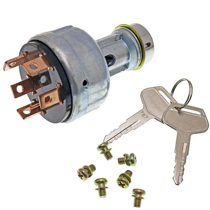 Ignition Starter Switch 08086-10000 With Keys for use with Komatsu Skid Steer Loader & Wheel Dozer & Compactor & Scrapper