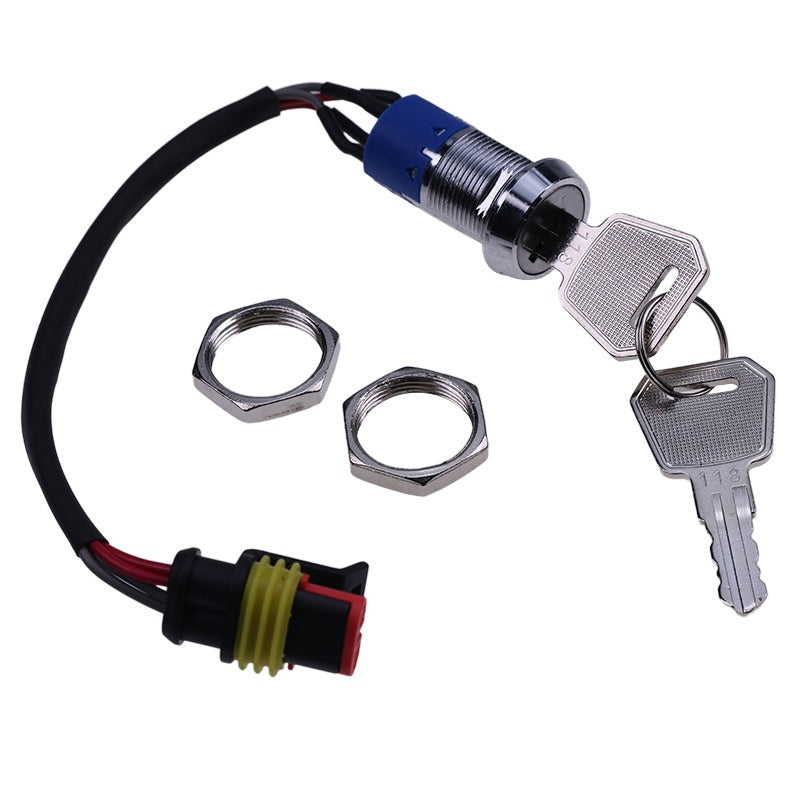 Ignition Switch Start Key 1220-520002-AC for use with Big Joe Forklift E30 EZ30 S22 Pallet Truck EPT20-ET ES10-10ES ES15-15ES