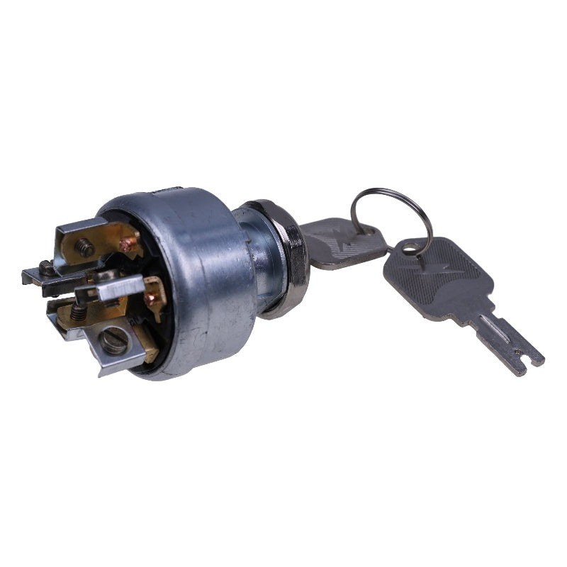 Ignition Switch With 2 Keys 2394129 1723186 4292483 4966572 108066 for use with Clark C20CLC232L C25CLC232L Kalmar AC C30AX C40BX P30AX P50BX Crown SC FC Series Forklift