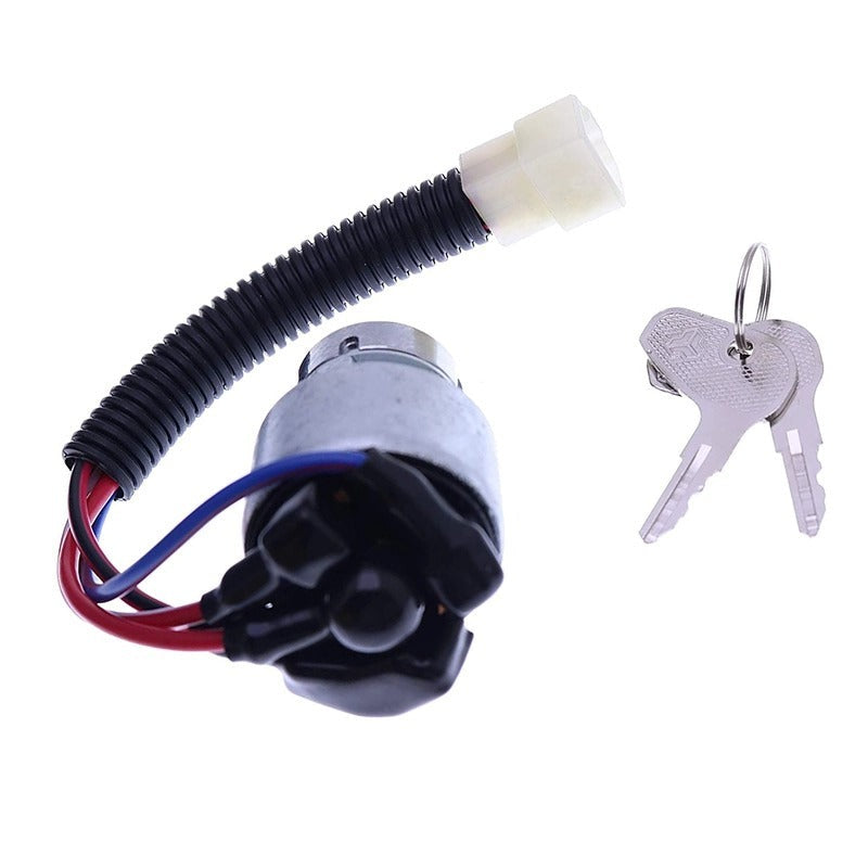 Ignition Switch with Two Keys TC020-31822 compatible with Kubota L2600F L3000F L3400F L4300F L4600F MX5100F MX4700F L2501H
