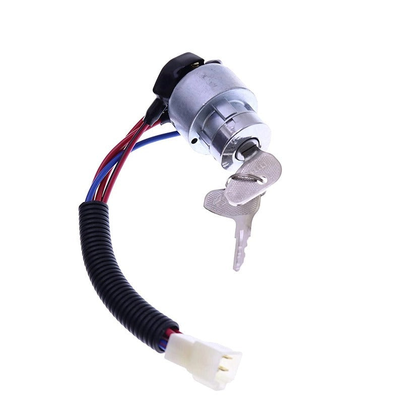 Ignition Switch with Two Keys TC020-31822 compatible with Kubota L2600F L3000F L3400F L4300F L4600F MX5100F MX4700F L2501H