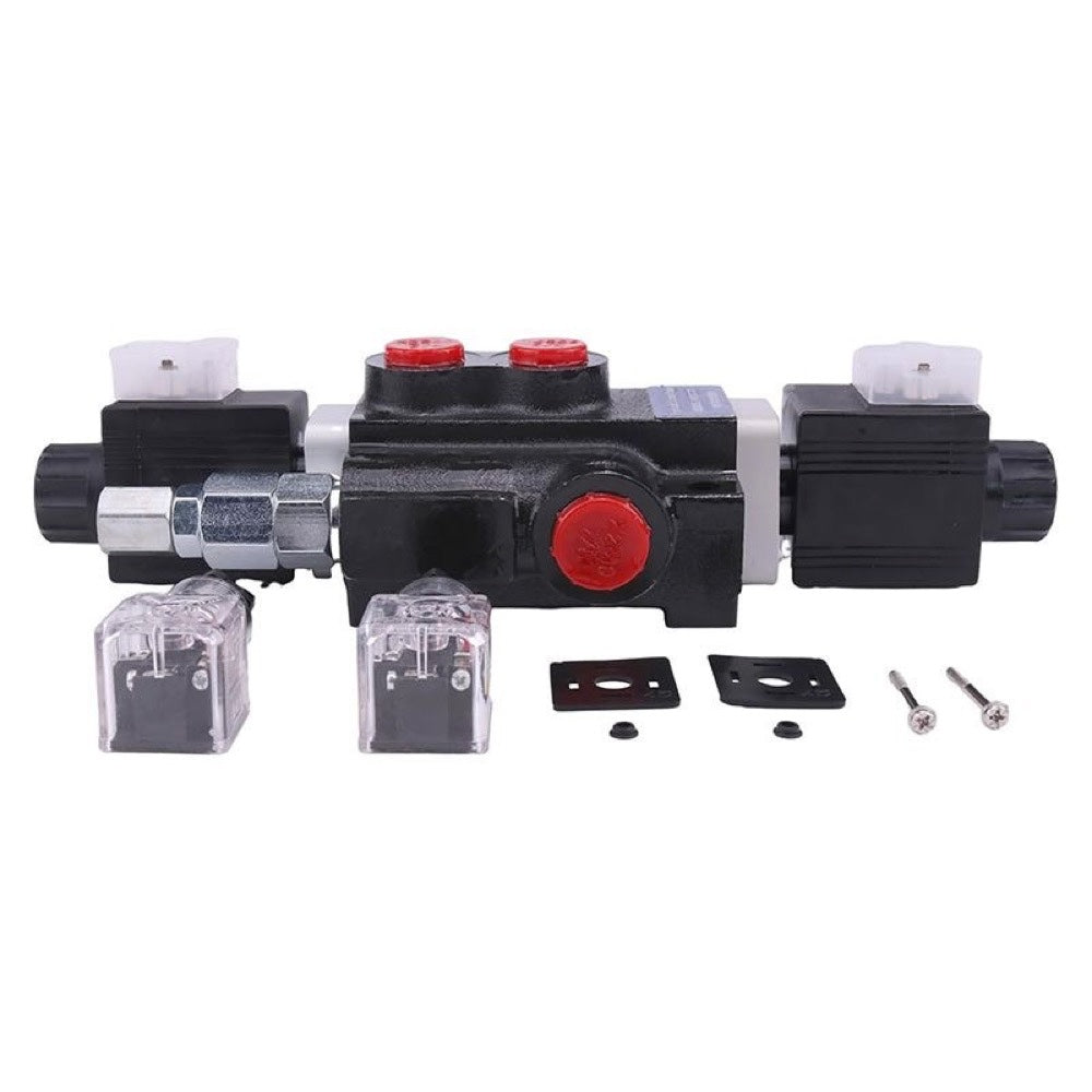 1 Spool Solenoid 12V DC Hydraulic Control Valve Double Acting HCV-S1x13 suitable for Valve 13 GPM 3600 PSI