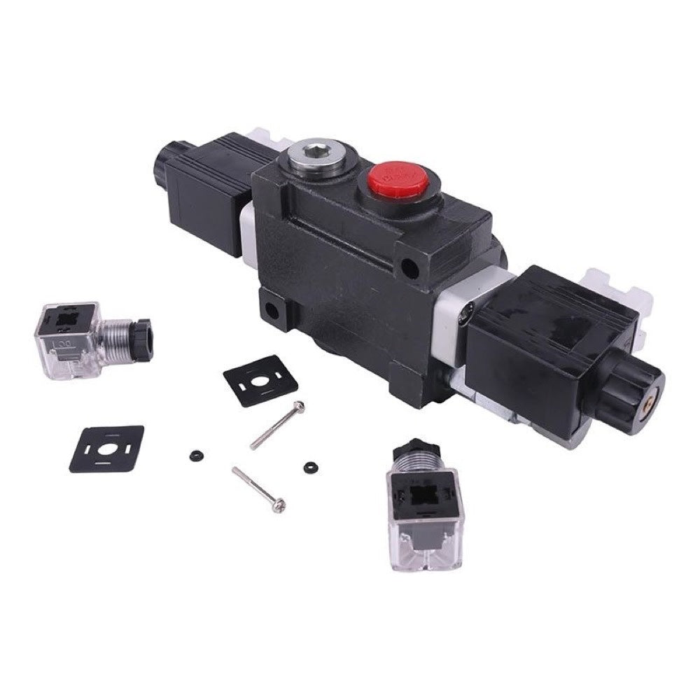 1 Spool Solenoid 12V DC Hydraulic Control Valve Double Acting HCV-S1x13 suitable for Valve 13 GPM 3600 PSI