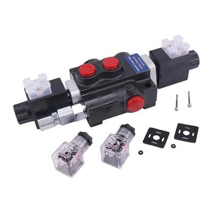 1 Spool Solenoid 12V DC Hydraulic Control Valve Double Acting HCV-S1x13 suitable for Valve 13 GPM 3600 PSI