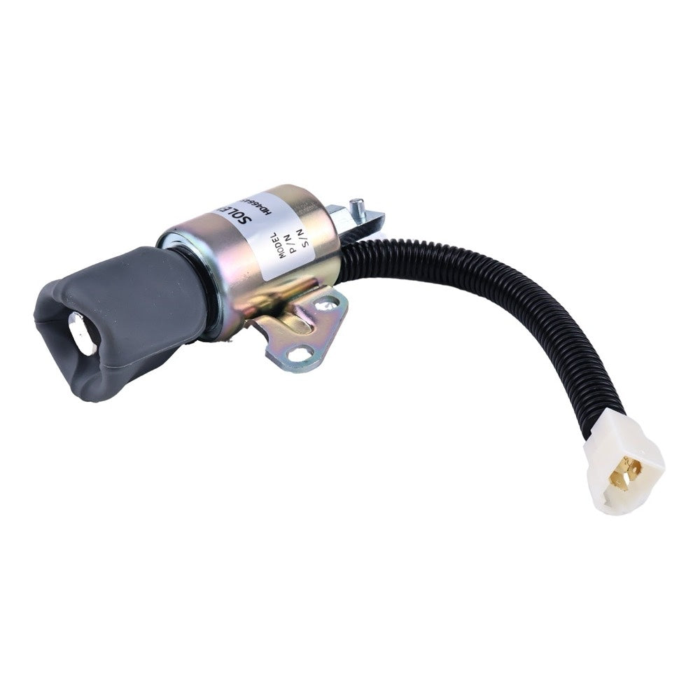 12V Fuel Shutoff Solenoid 17520-60014 compatible with Kubota Engine D722