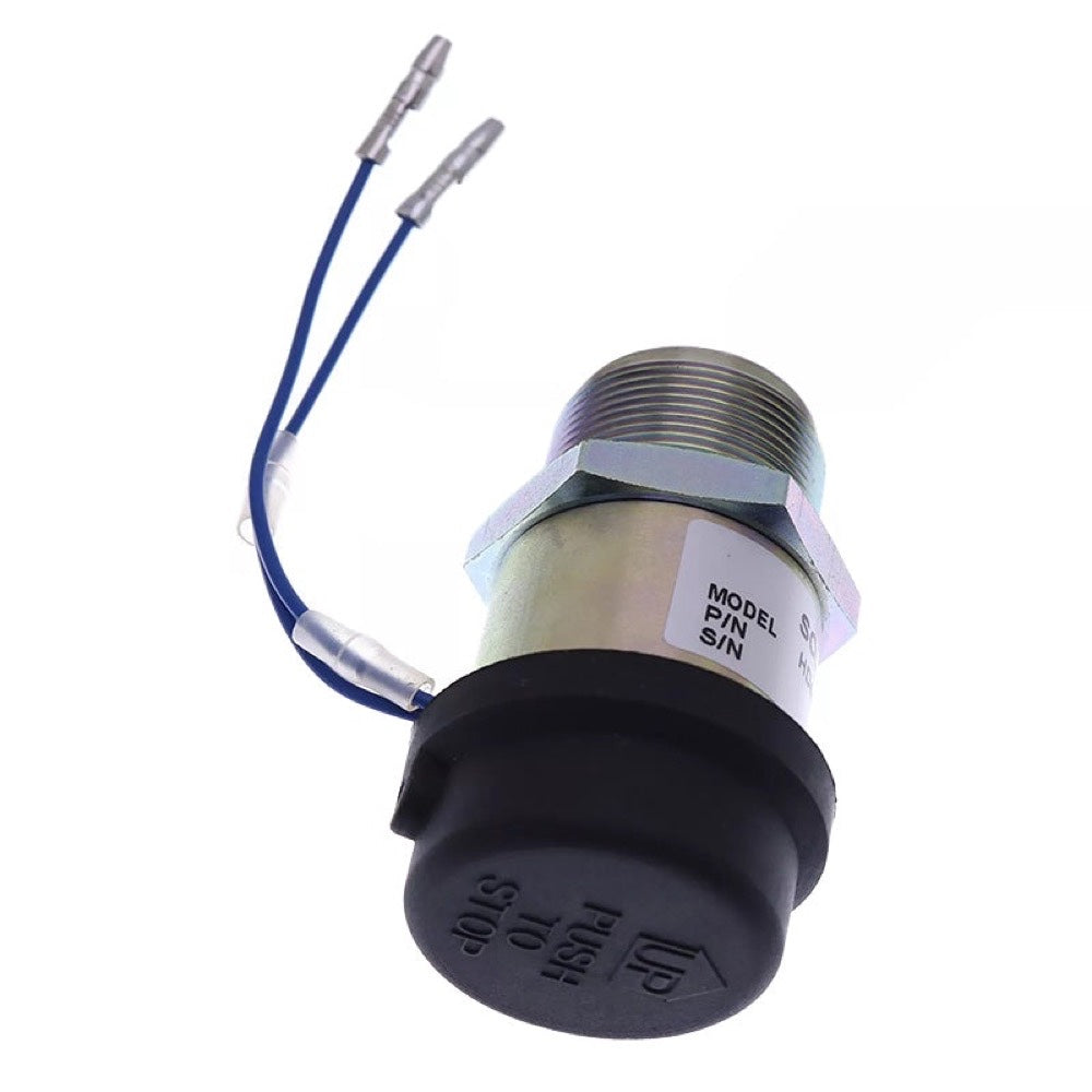 12V Shutoff Stop Solenoid XJAF-01561 compatible with Hyundai Crawler Excavator R28-7 R35-7 R36N-7 R25Z-9A R27Z-9