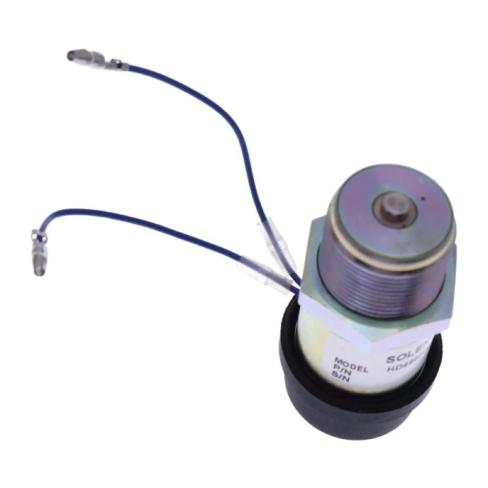 12V Shutoff Stop Solenoid XJAF-01561 compatible with Hyundai Crawler Excavator R28-7 R35-7 R36N-7 R25Z-9A R27Z-9