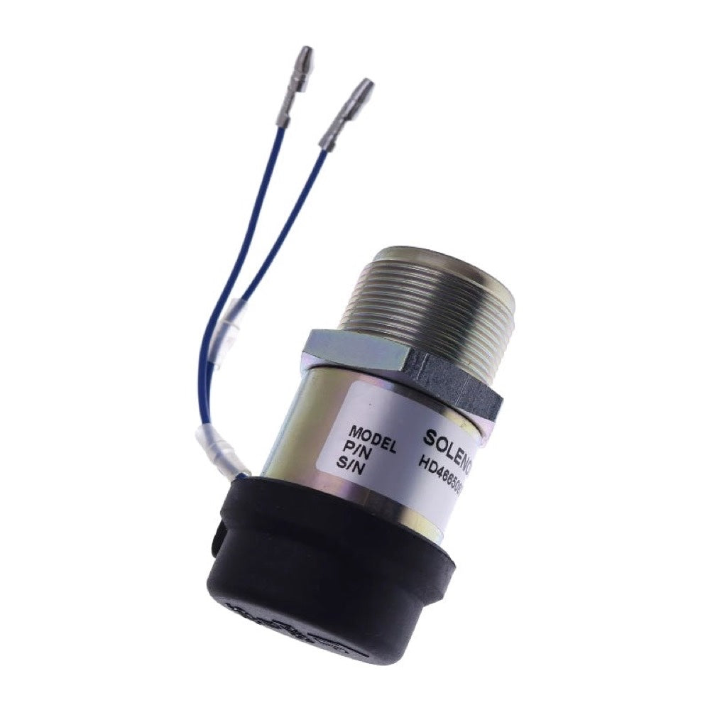 12V Shutoff Stop Solenoid XJAF-01561 compatible with Hyundai Crawler Excavator R28-7 R35-7 R36N-7 R25Z-9A R27Z-9