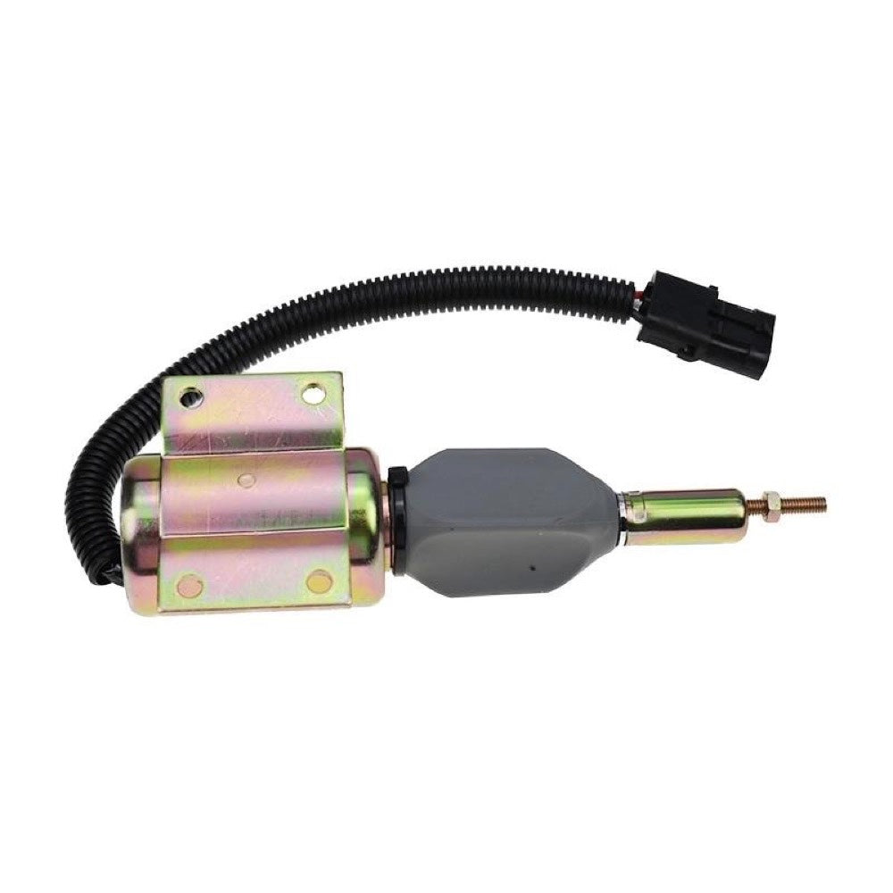 24V Fuel Shutdown Solenoid Valve fits John Deere Excavator 120 160LC 200LC 230LC 230LCR 270LC Cummins 6CT