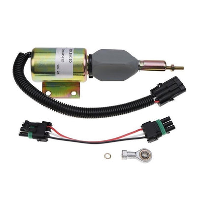 24V Fuel Shutdown Solenoid Valve fits John Deere Excavator 120 160LC 200LC 230LC 230LCR 270LC Cummins 6CT