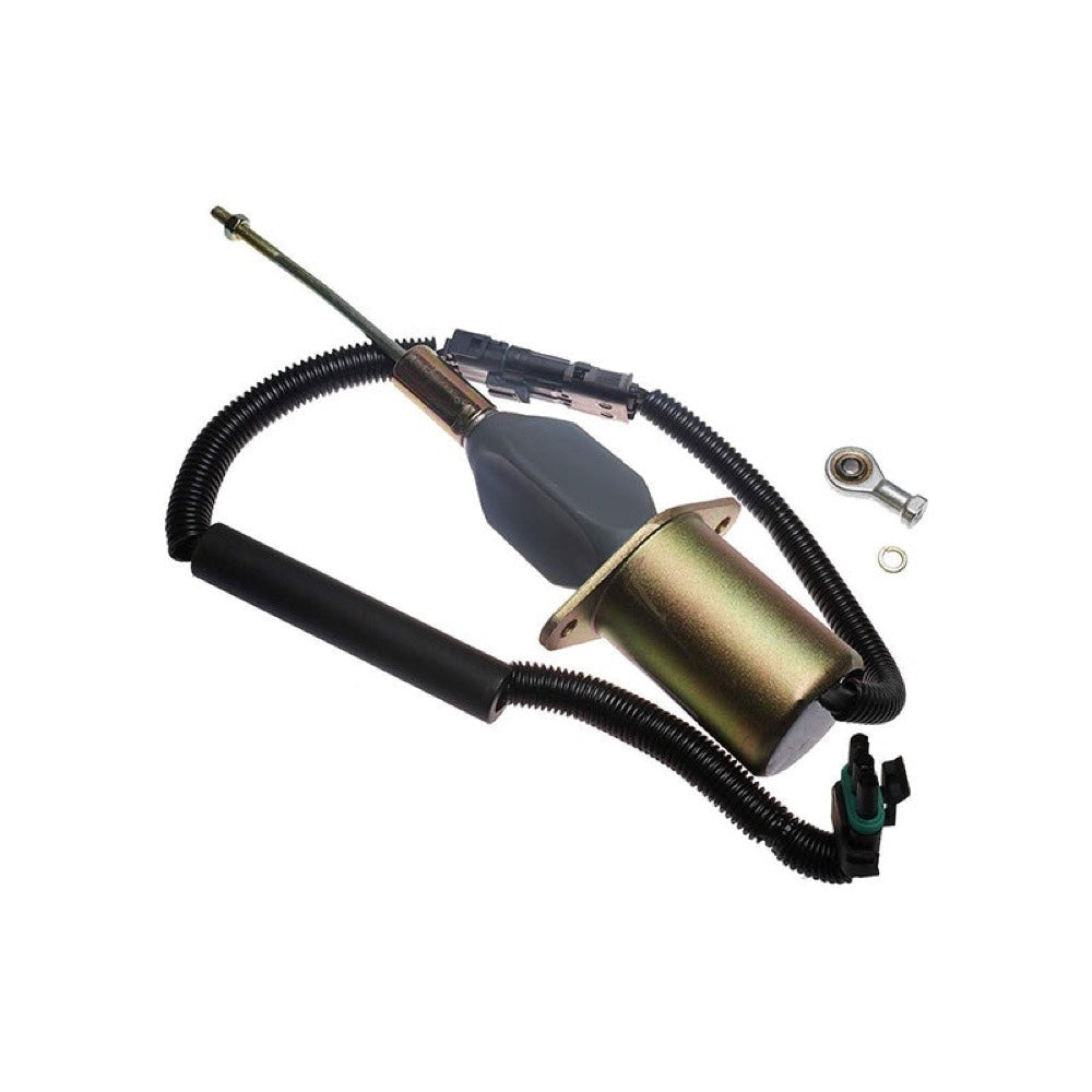 24V Fuel Shutoff Solenoid RE54747 fits John Deere Engine 6081 3029 Excavator 330LC 370 330LCR Grader 770C 770CH 772CH