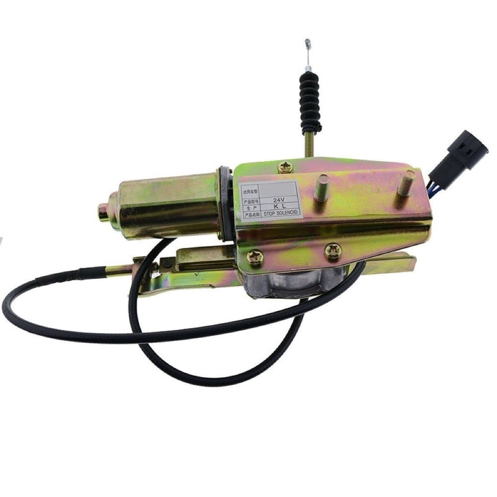 24V Solenoid Valve 1819002270 compatible with Isuzu Engine 4BG1 6BG1 Hitachi ZX330 EX200-2 HR1000 HR320 HR420 EG40R