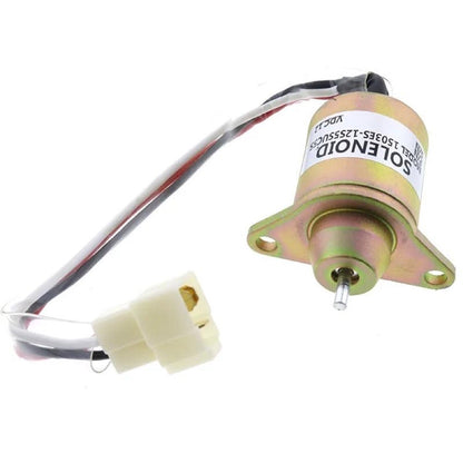 Fuel Shut Off Solenoid 425-35925 compatible with Yanmar Engine Mustang 2012 2022 2026 2032 2041 2044 2054 Skid Steer Loader