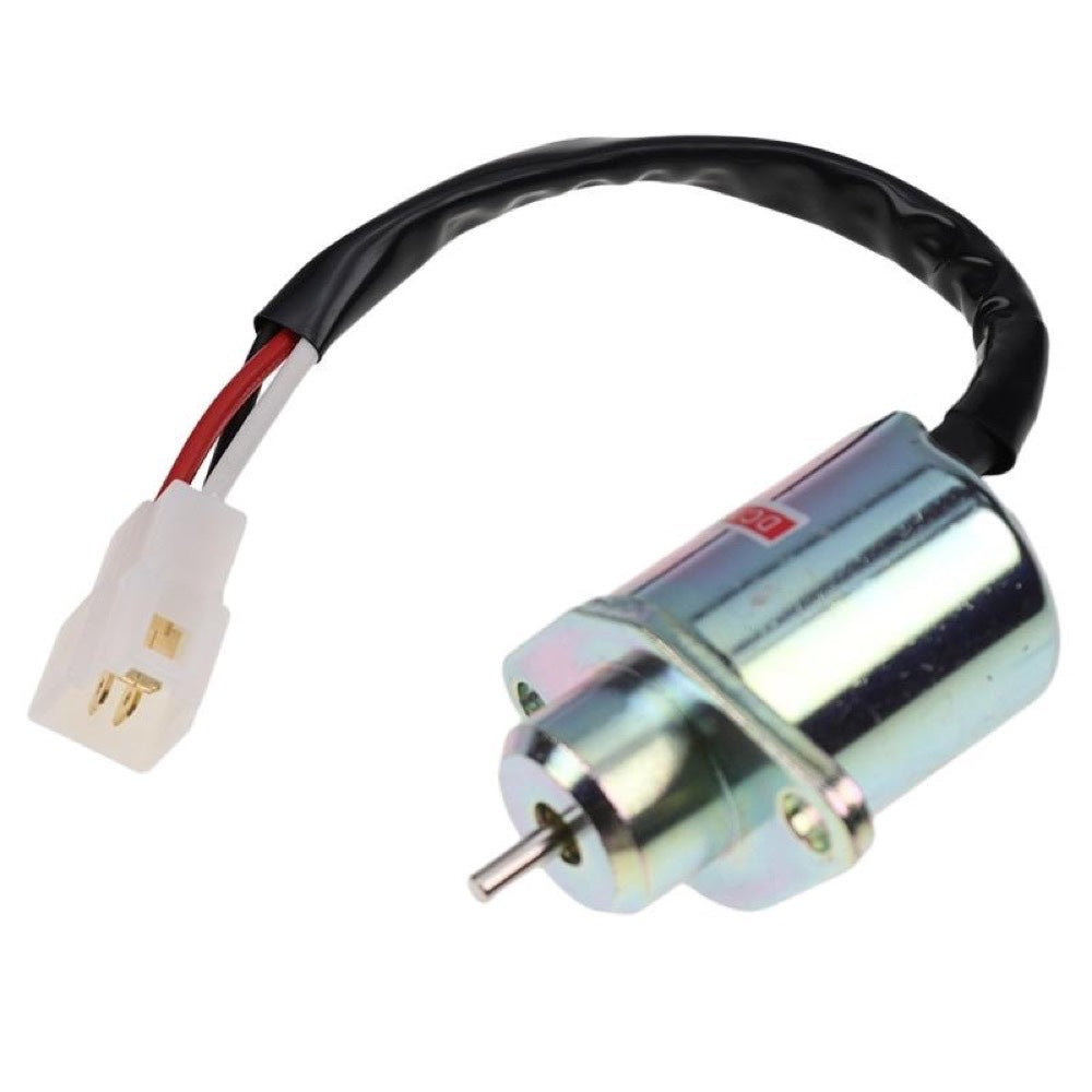 Fuel shutoff solenoid 7023161 compatible with JLG Lift Kubota D905 Engine 12V