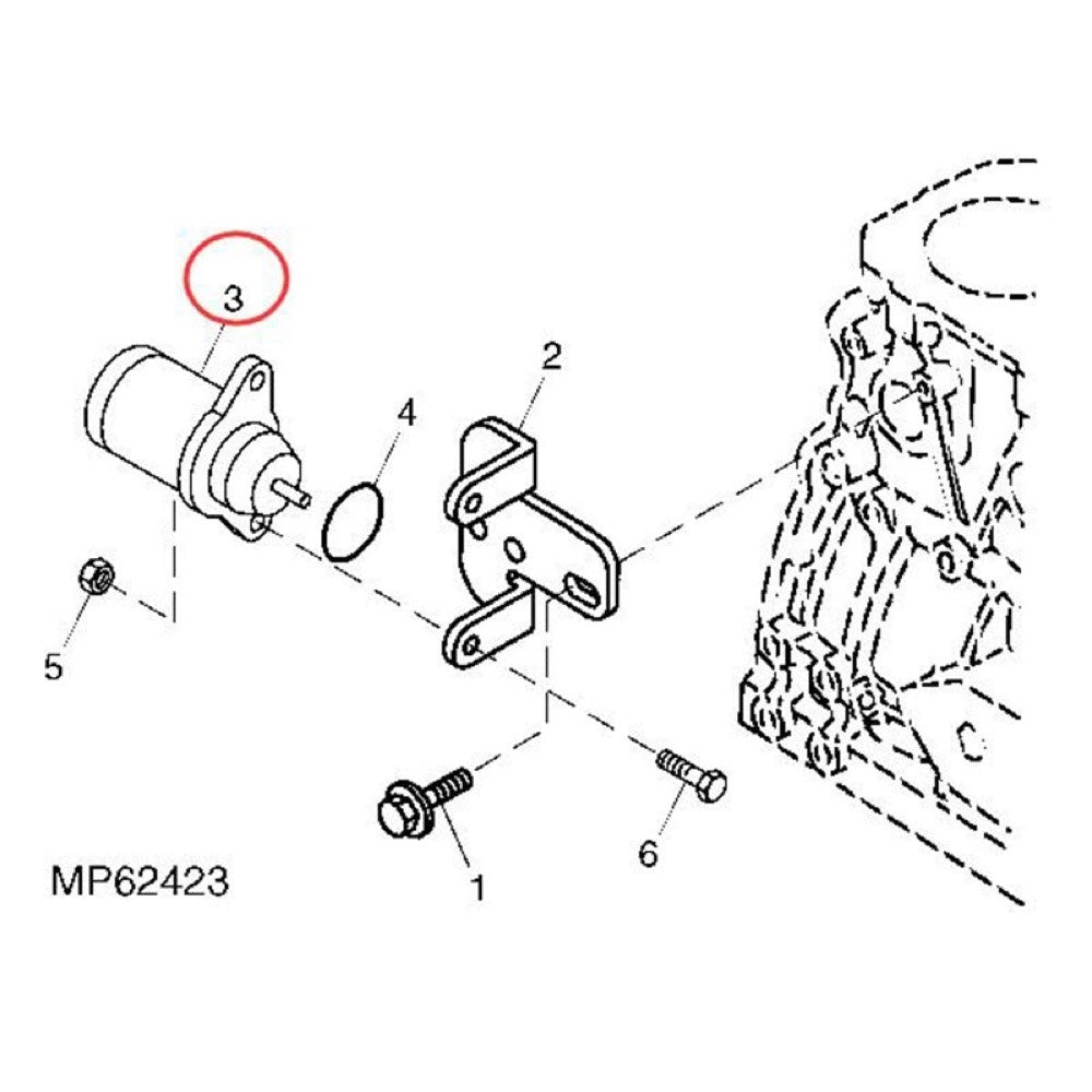 Fuel Shutoff Solenoid Valve AM124383 fits Yanmar Engine 3TNE84A John Deere Mower 3215 3235 3215A 3215B 3225B 3235A 3235B